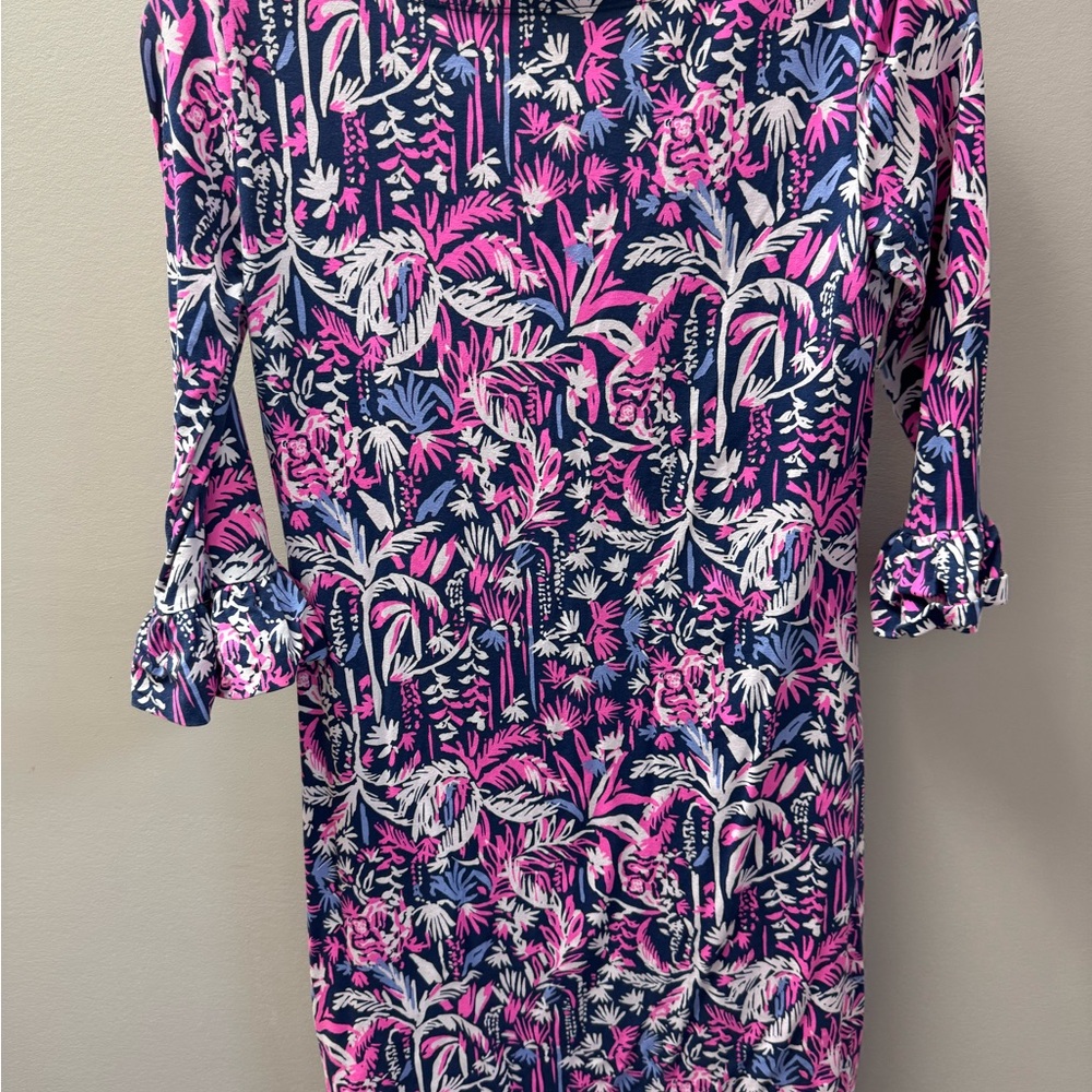 Lilly Pulitzer Pink and Blue Floral Blouse - Picture 3 of 6